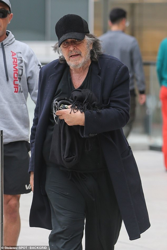 Al Pacino, 83, appeared exhausted as he stepped out with his son Anton James, 22, to watch Transformers: Rise of the Beasts