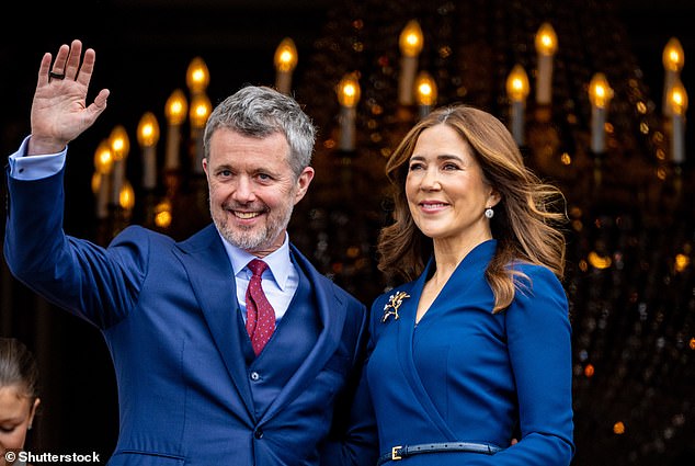 King Frederik and Queen Mary have worked hard to project a unified royal family image, despite tensions between Fred and his U.S.-based brother Prince Joachim. (The King and Queen are pictured here celebrating his birthday at Amalienborg Palace on May 26)