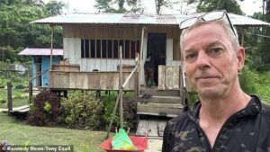 British travel agent Tony Exall was sampling holiday locations in Indonesia when he suffered a horrifying eye issue