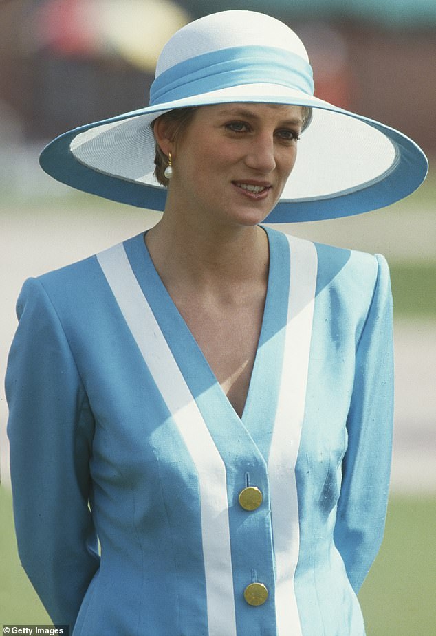 Diana wore a turquoise and white Catherine Walker suit during a visit to India in 1992, strikingly similar to the ensemble donned by Kate at the King's birthday parade