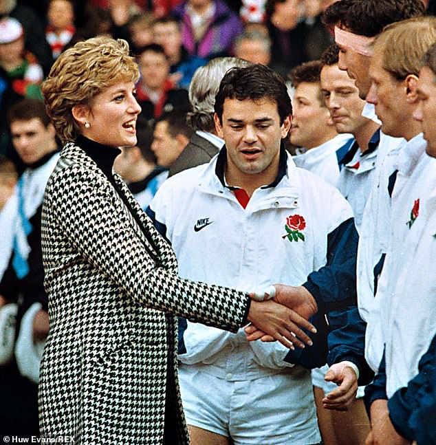 Princess Diana and Will Carling in Cardiff, Wales, in 1995