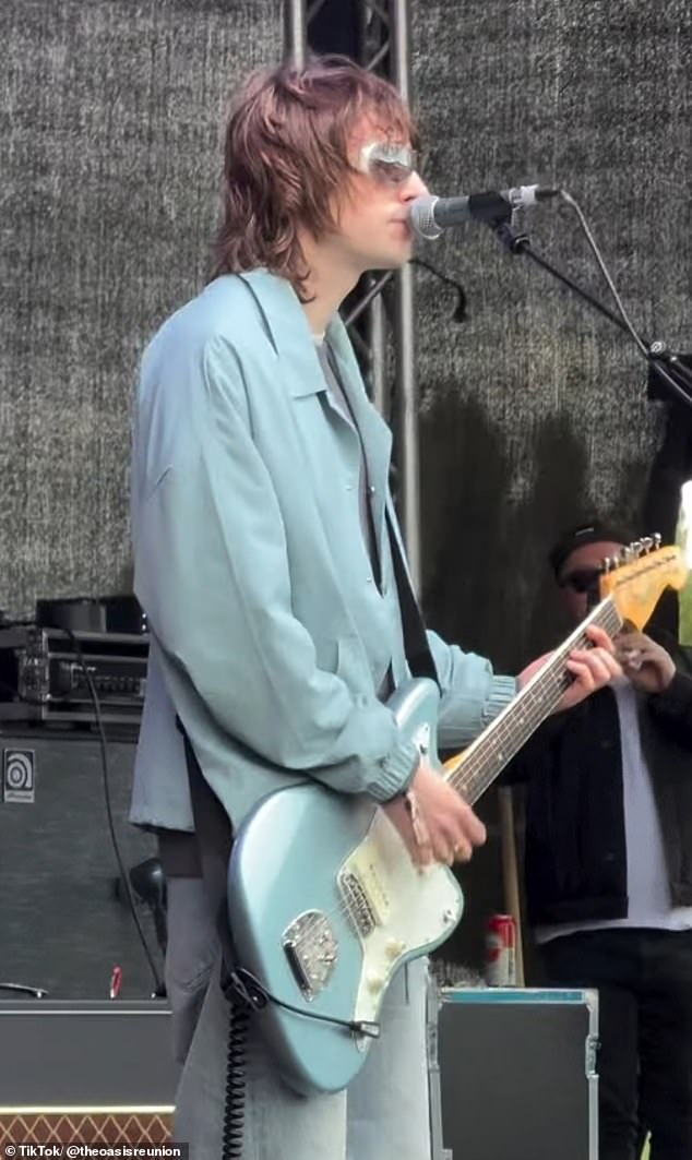 Gene Gallagher revealed his very humble rider request ahead of his tour dates with Oasis (pictured performing with his band Villanelle)