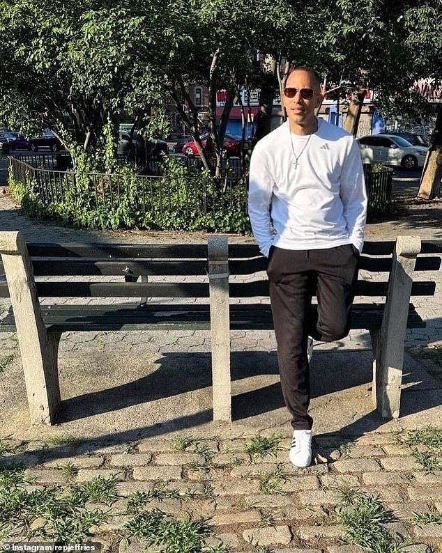Democrat Hakeem Jeffries has been accused of Photoshopping himself after sharing an Instagram post with a suspiciously warped bench around his hip area