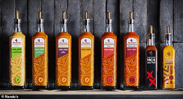Nando's have revealed a menu shake-up, including two new items and the return of a beloved sauce (stock image of Nando's sauces)