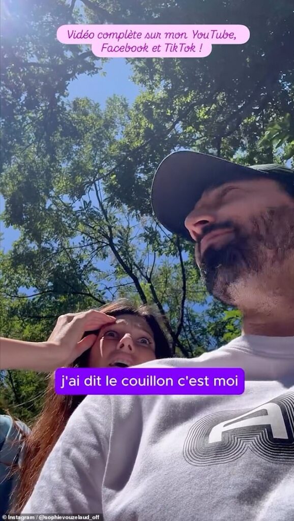 A Belgian man (not pictured) who drove almost 500 miles to meet his 'future wife' for the first time was instead met by the woman's husband (Pictured: A shocked Sophie Vouzelaud and her husband Fabien Boutamine receive the man at their home in France)