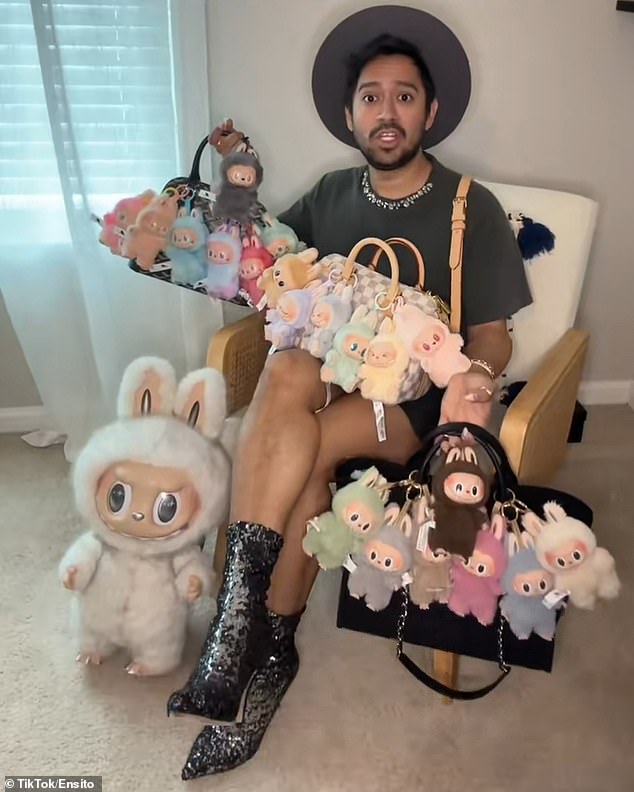 A man who has forked over $20,000 and flown all across the globe collecting Labubus has clapped back at haters who have slammed his obsession