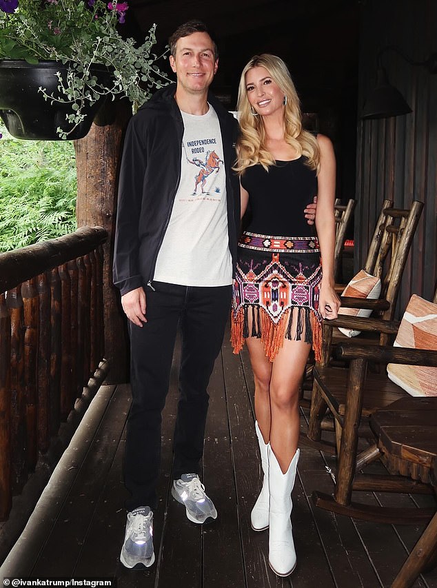 Ivanka Trump and husband Jared Kushner recently went West - with the first daughter sharing a carousel of pictures from the recent trip to Wyoming