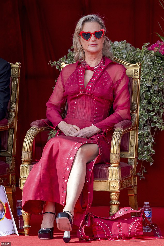 Princess Delphine of Belgium has faced backlash for her 'inappropriate' outfit at yesterday's National Day event in Brussels