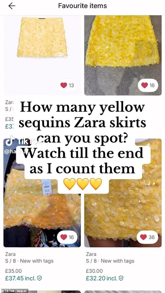 Scores of the same Zara skirt have been spotted on Vinted, baffling shoppers as to why there are so many of the same product
