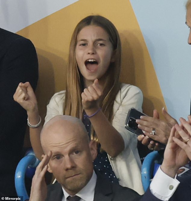 Princess Charlotte donned her beloved friendship bracelets for yesterday's Euro's final that saw England take home the trophy for a second time