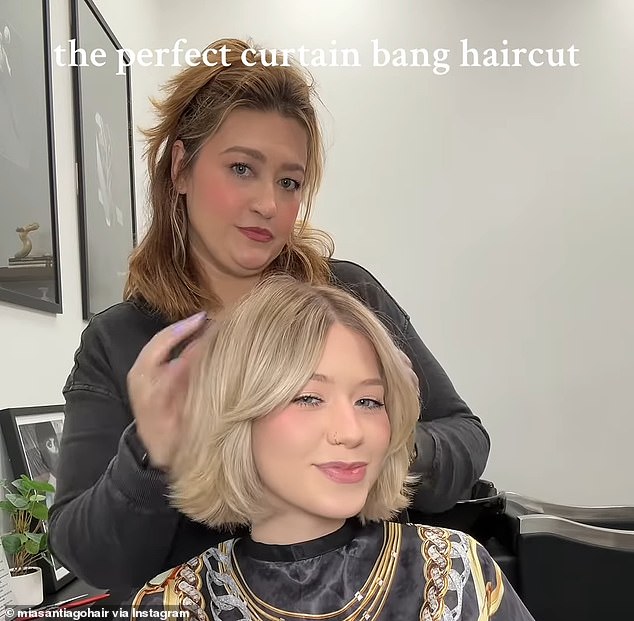 Now, there are plenty of controversial celebrity-approved haircuts that women can turn to in their time of emotional upheaval...but should they? That's the real question, and DailyMail.com turned to hairstylist Mia Santiago (pictured above) for answers