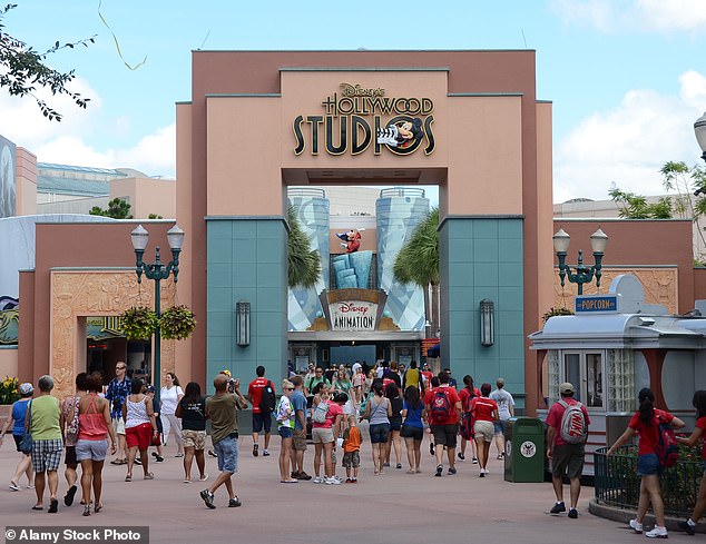 Disney World guests were in for a shock on Thursday when they arrived at Hollywood Studios only to discover that half the theme park was closed. The park is seen on a different date