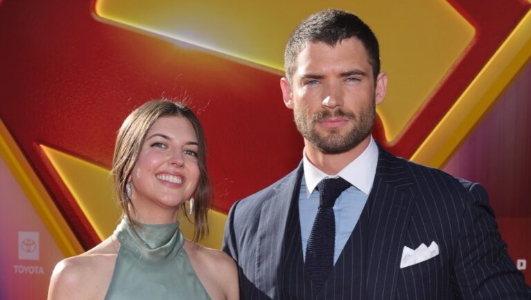 GettyImages 2224028369 David Corenswet and Julia Best Warner Make Red Carpet Debut