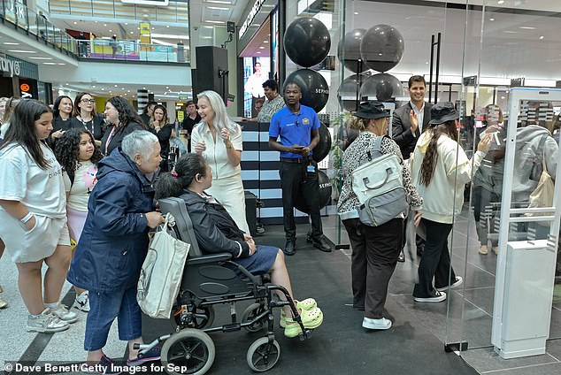 Hundreds of people queued up for the opening of a Sephora in Manchester this morning