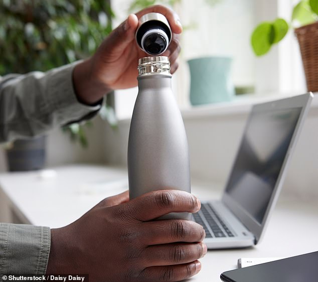 A frequent flyer has been raving about a TSA-approved travel hack that guarantees ice-cold water all flight long (stock image)