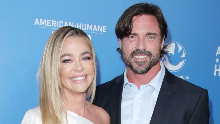 Denise Richards White Dress and Aaron Phypers Sports Jacket January 2018