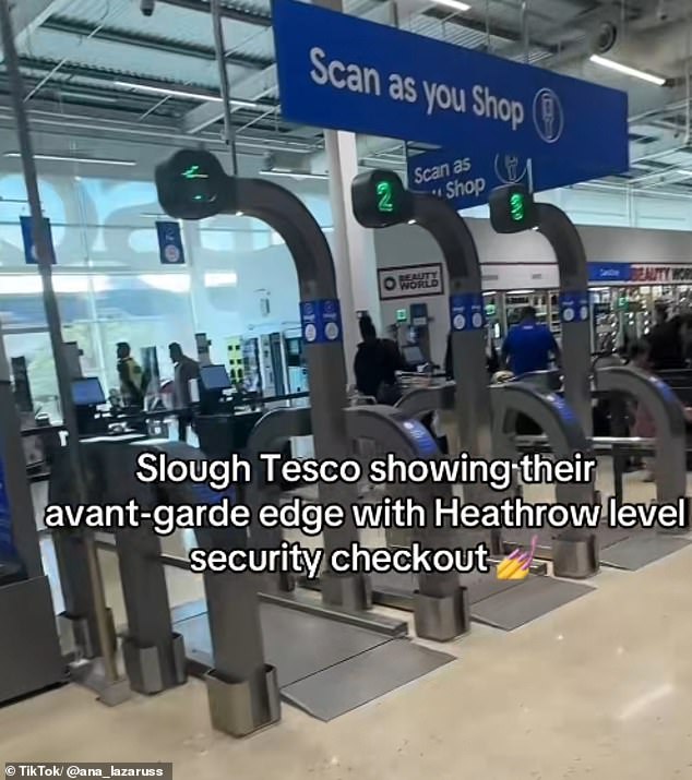 A Tesco store in Slough, London, has implemented a new security system for Scan as You Shop customers