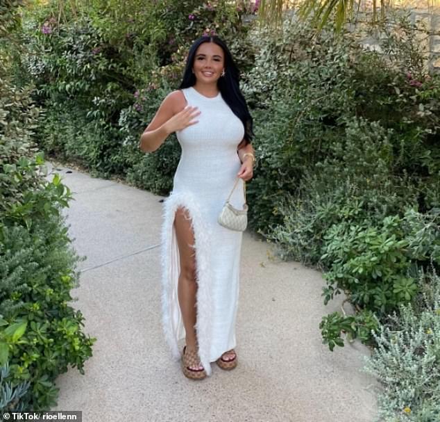 Rio Ellen, 30, from Oldham, Manchester, packed her bags and jetted off to the Arabian Peninsula just five weeks ago to start a new job (Rio Ellen pictured)