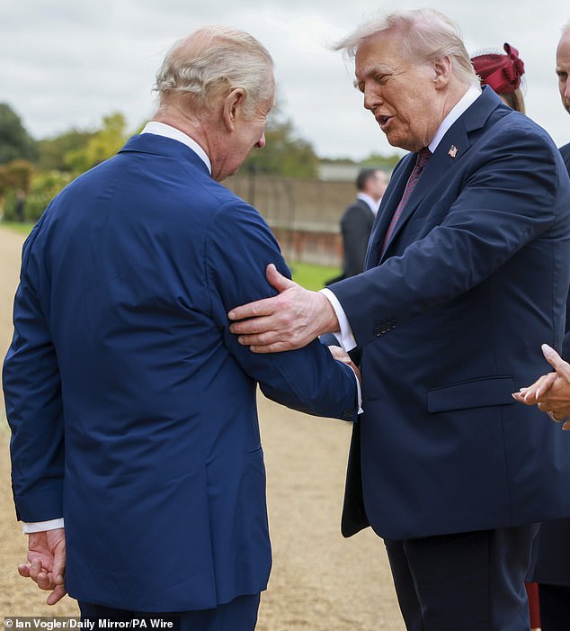 King Charles III was 'beaming with pleasure' as he greeted President Donald Trump