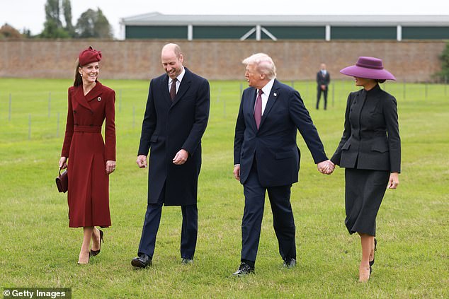 Prince William made a quip to President Trump and the First Lady, after greeting the US couple on Wednesday