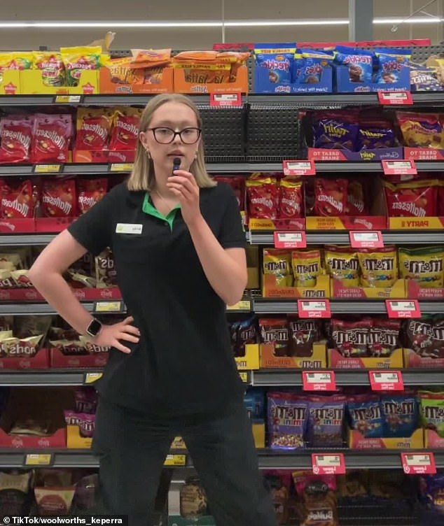 Woolworths employee Emily tried to film her own version of the trend - only to discover her store was completely sold out