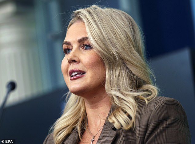 In August, President Donald Trump had some choice words about his Press Secretary Karoline Leavitt (pictured in 2025) as he informed the world about just how much he appreciated her lips
