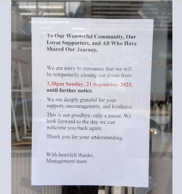 North shore residents spotted this sign posted outside Moon Phase bakery in St Leonards. The picture was then shared to a local Facebook page