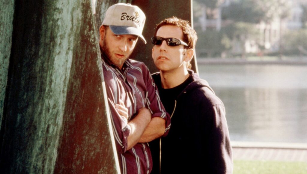 Chris Elliott and Ben Stiller in There's Something About Mary