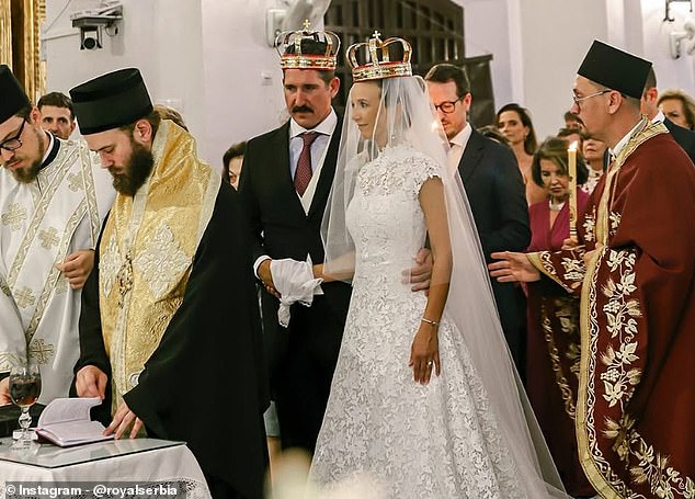 Prince Alexander of Serbia, 43, ties the knot for a second time as he weds glamorous dentist Dr Vesna Jelić in lavish ceremony attended by senior royals
