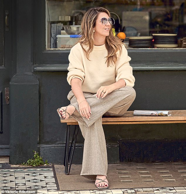 Jumper, £17, trousers, £28, and sunglasses, £1, primark.com. Earrings, £3.99, hm.com. Sandals, £45, marksandspencer.com