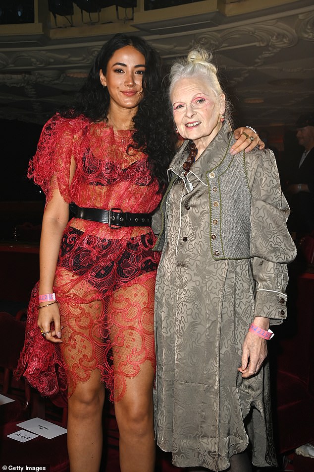 'She always taught me to stand up for what is right and that will never waiver', said the granddaughter (left) of British designer, Vivienne Westwood (right)