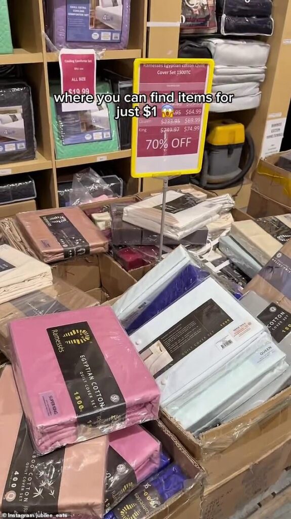 Bargain hunters have uncovered a hidden Sydney warehouse flogging chic, on-trend bedding and linen for up to 80 per cent off - with some items starting from as little as $1