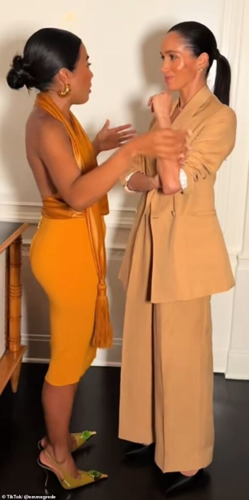 Emma Grede has shared a behind-the-scenes glimpse of the Duchess of Sussex at her glitzy LA dinner last week - and PR experts believe it could be a sign of more to come from the pair