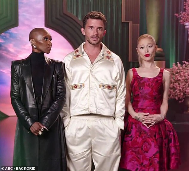The 33-year-old actress appeared alongside her Wicked co-stars, Cynthia Erivo and Jonathan Bailey, for the themed night on the popular reality show