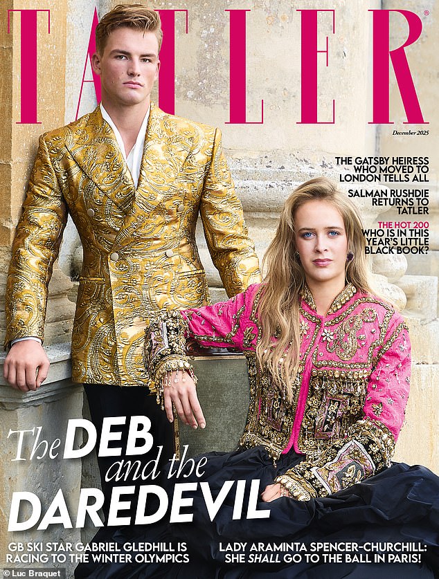 See the full list of 200 most eligible people in Tatler¿s December issue. Lady Araminta Spencer- Churchill and Gabriel Gledhill (pictured) will appear as December¿s cover stars