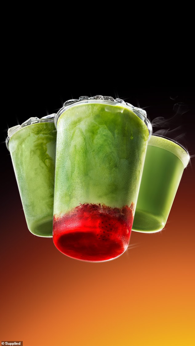 An Iced Matcha Latte, Iced Strawberry Matcha Latte and a classic Matcha Latte will be available at McDonald's Australia McCafes nationwide from October 29