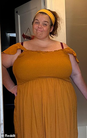 The Reddit user, who goes by @lkurz88, flaunted her 130lb weight loss online - before revealing the unusual secret behind her new physique